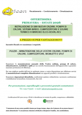 LE NOSTRE PROPOSTE PER L' ANNO 2026 - ARICON  